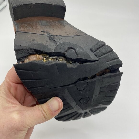 *FOR REPAIR/READ* Bed Stu Boots Men 10.5 Distressed Leather Square Toe Ankle Zip - Picture 14 of 16